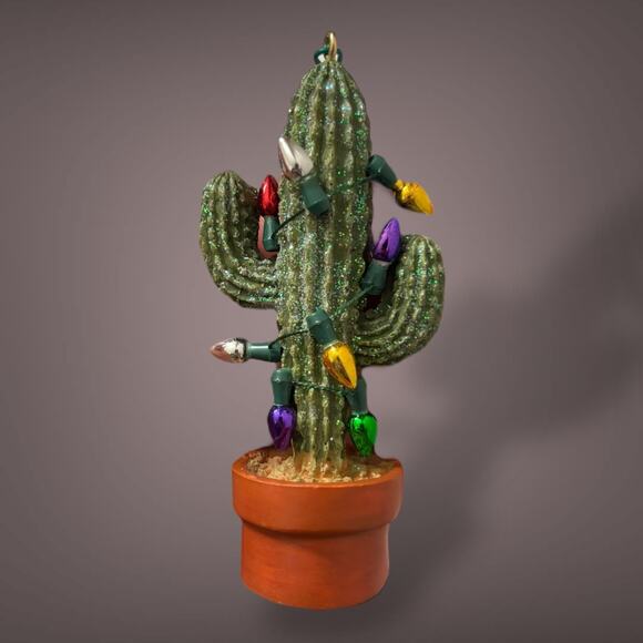 Lot of 4 Vintage & Modern Christmas Ornaments – Robot, Unicorn, Cactus, Puppy - Picture 5 of 7